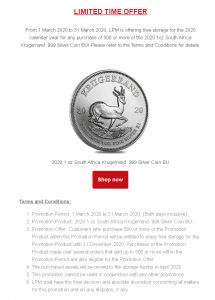 Read more about the article LPM (HK) Deal: Free vault storage for purchases made in March 2020
